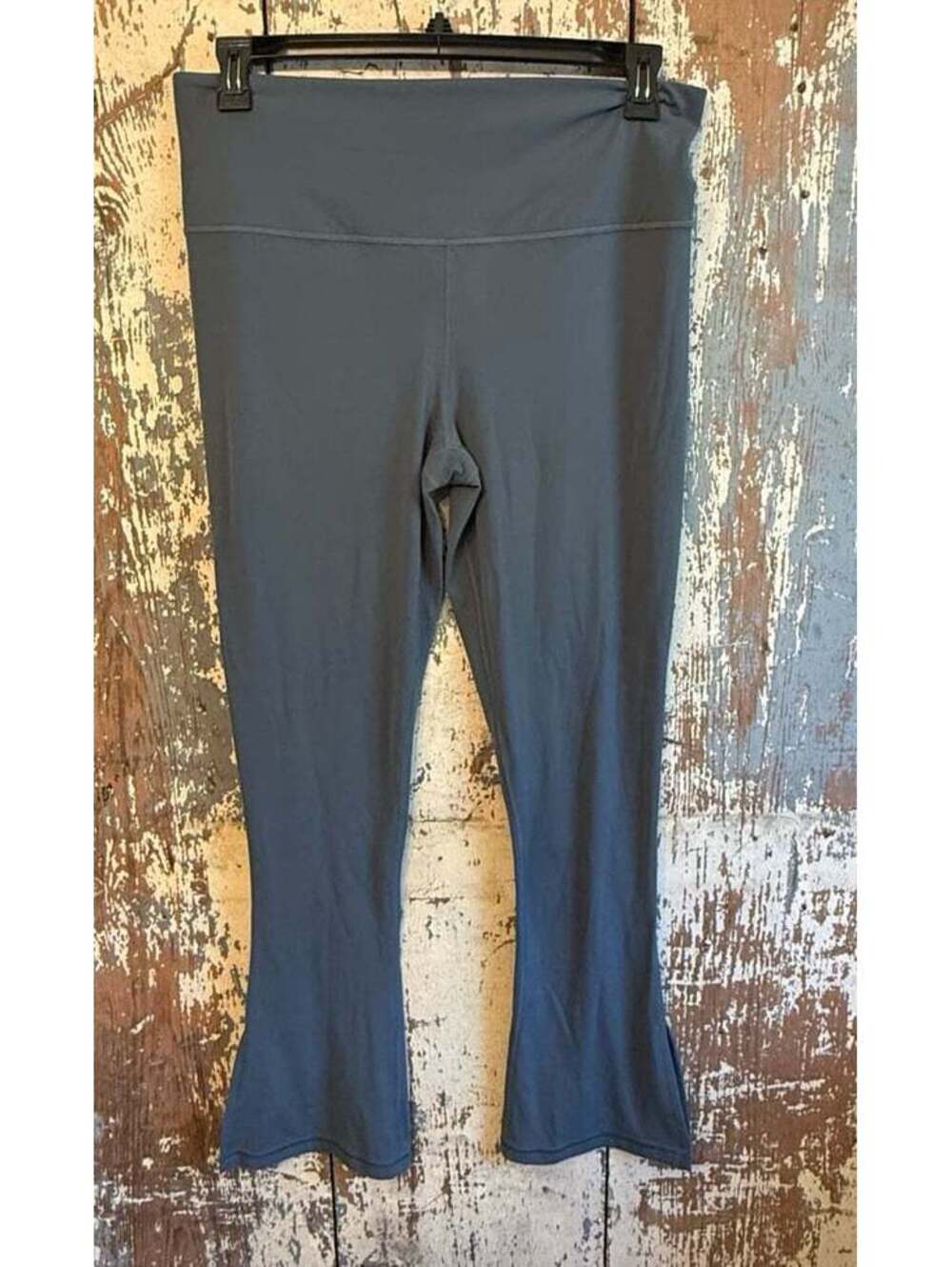 Athleta women’s Elation Split Slim Flare Leggings  size XL blue gray